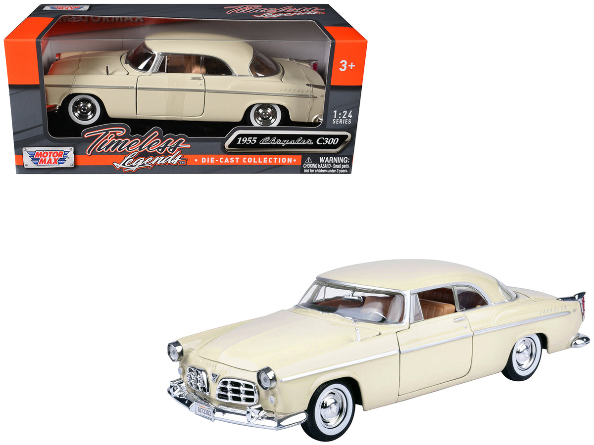 1955 Chrysler C300 Cream inchTimeless Legendsinch Series 1/24 Diecast Model Car by Motormax