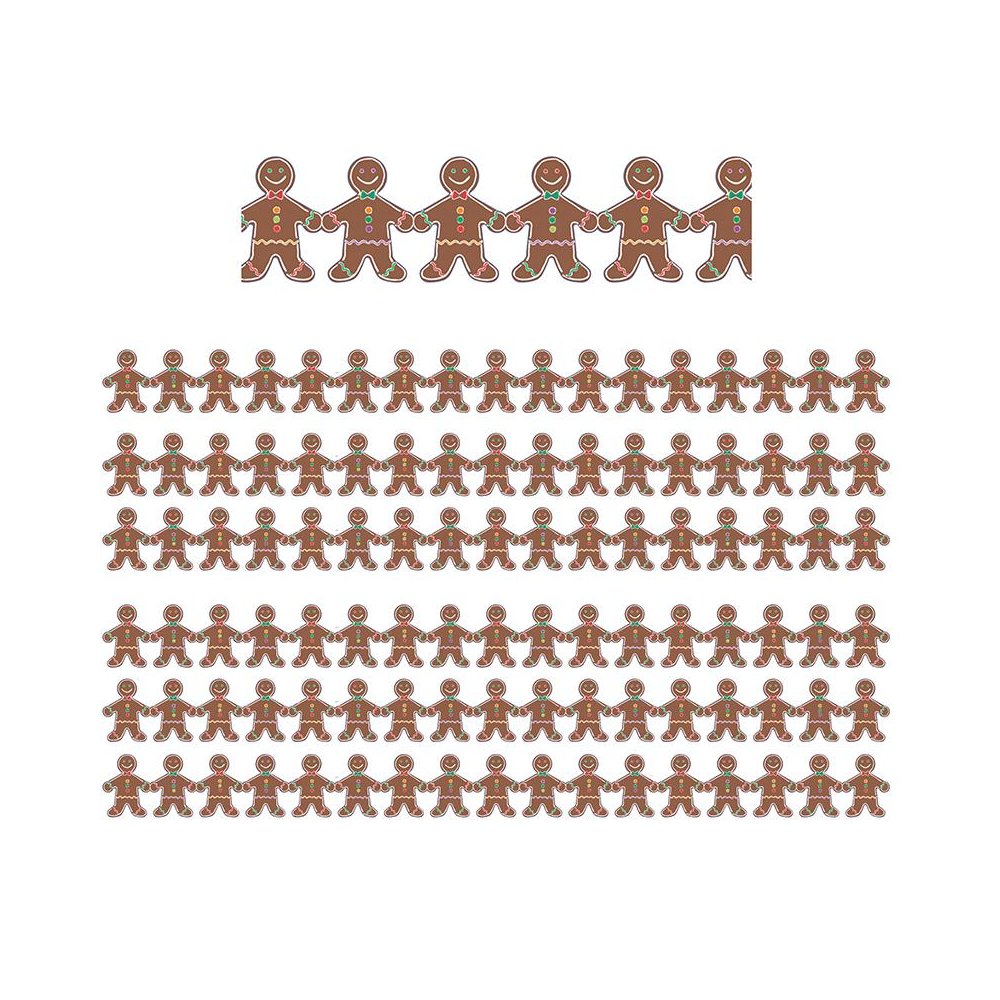 Gingerbread Men Classroom Borders, 36 Feet Per Pack, 6 Packs