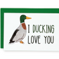 I Ducking Love You Greeting Card