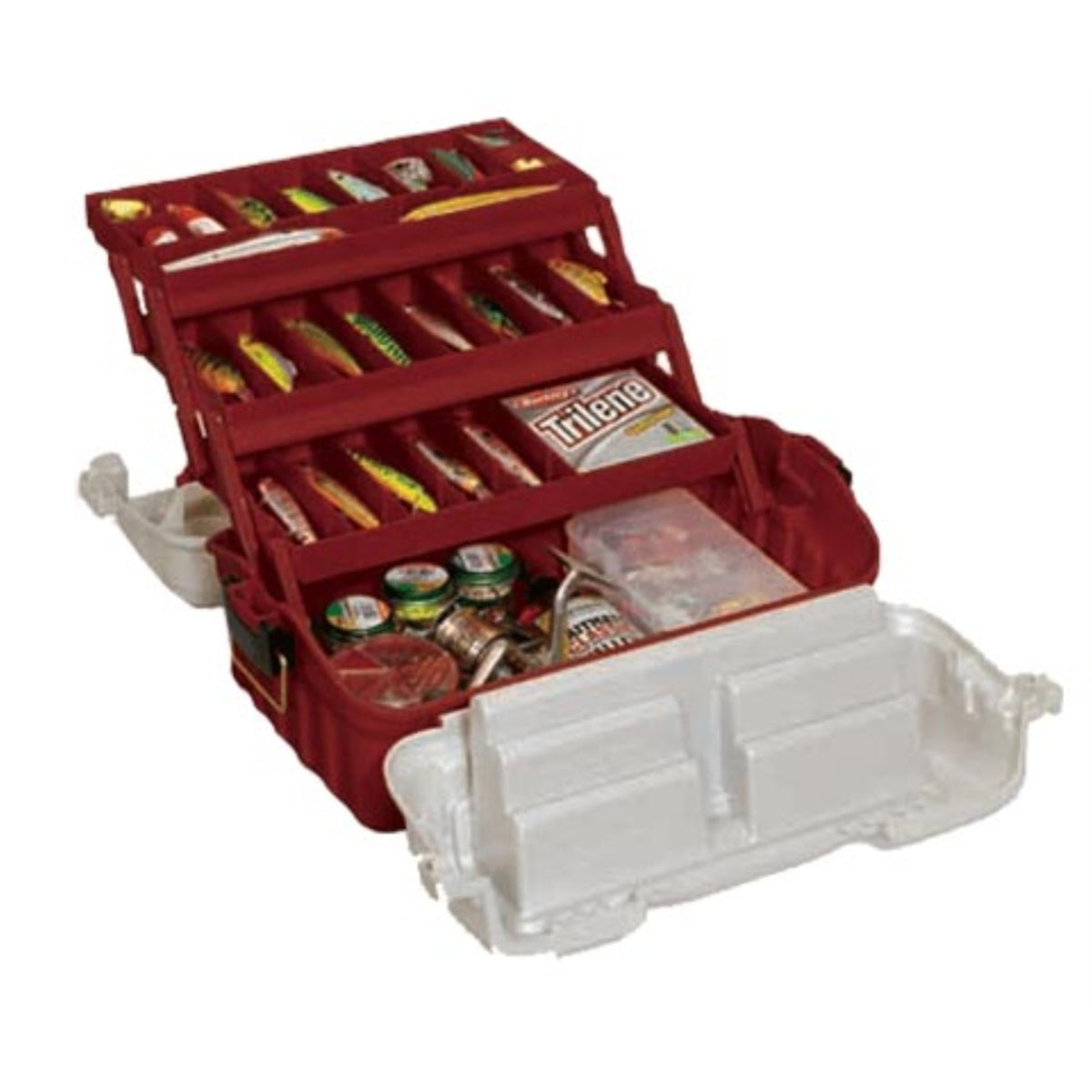 Plano Flipsider Three-Tray Tackle Box Maroon/Silver