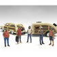'Campers'' Series 5 Piece Figure Set For 1/24 Scale Models By American Diorama