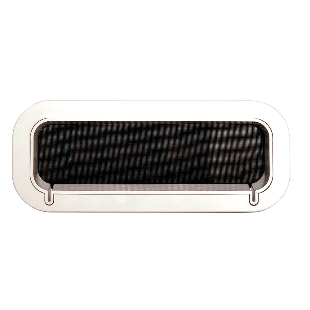 Beckson Drain Port - 4 x 14 x 2-Depth - White/Clear
