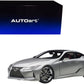 Lexus Lc500 Sonic Titanium Silver Metallic With Dark Rose Interior And Carbon Top 1/18 Model Car By Autoart