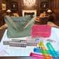 Two color Pink 166-Tiles Mahjong Bundle - American Mahjong Mat Rack Tote