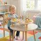 7-in-1 Toddler Activity Table Montessori Sensory Toy for 12 Month+ Wooden Musical Play Table
