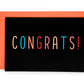 Black Congrats Greeting Card