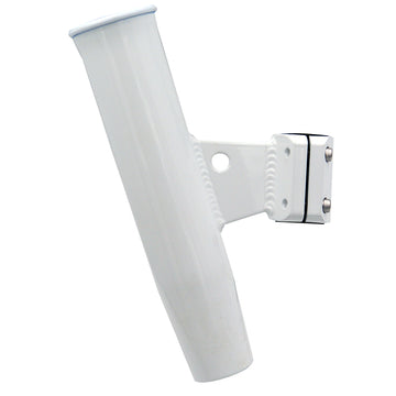 C.E. Smith Aluminum Vertical Clamp-On Rod Holder 1-5/16 OD White Powdercoat w/Sleeve
