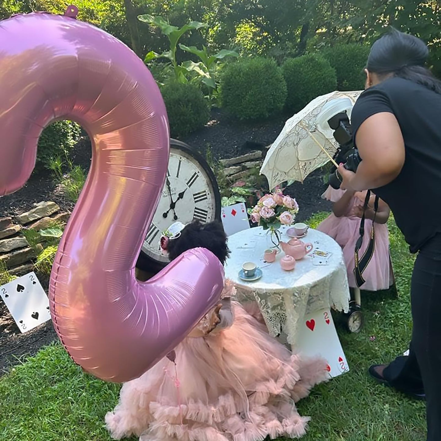 Large Pastel Pink 14 Balloon Number, Foil Number 1 & 4 Helium Balloon, 40 Inch Mylar Self Inflating Light Pink 14 Balloon Set Fo