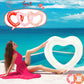 Sonarun 4 Pack Inflatable Swim Rings Float Heart Shaped Swimming Circle Pool Floats for Adults Pool Beach Party Supplies, 47.2 x