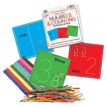 Wikki Stix Numbers And Counting Cards, Preschool & Kindergarten Tactile Learning, Stem Toy, Numbers 1-20 Plus 7 Bonus Cards, 36 