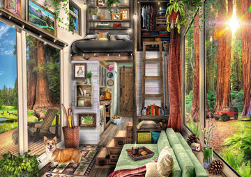 Ravensburger Redwood Forest Tiny House 1000 Piece Jigsaw Puzzle For Adults - 12000634 - Handcrafted Tooling, Made In Germany, Ev