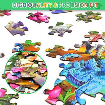 Puzzles For Kids Ages 4-8, 6-8, 8-10, Kids Puzzles 100 Piece Big Dinosaur Floor Jigsaw Puzzle For Kids Children Educational Puzzles Toys For Young Boys And Girls