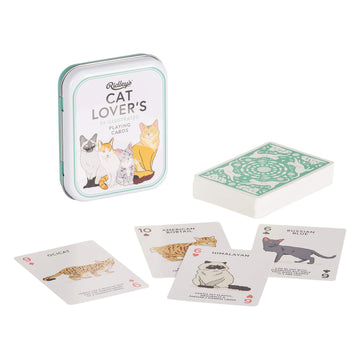 Ridley'S Games: Cat Lovers Playing Cards | Full Deck Of Cards With 54 Unique Cat Playing Cards | Cat Fun Facts On All Cards For Cat Lovers | Storage Tin Included