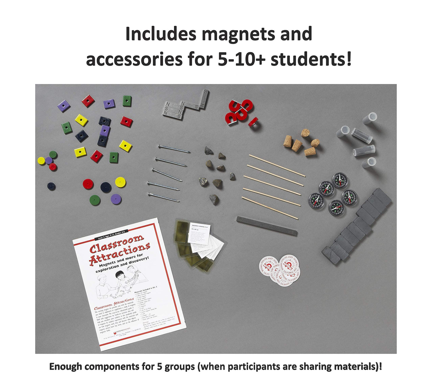 Dowling Magnets Classroom Attractions Comprehensive Magnet Lab: Level 3  Grades 4-6  Ages 9-12 (13 inches Long x 9.50 inches Wide x 2.25 inches high)