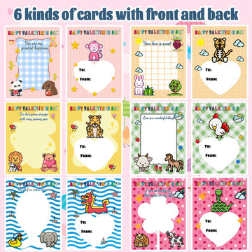 Vealizuu 24 Packs Valentine'S Day Plush Animal Finger Puppet Toys Sets, Valentines Day Cards Gifts For Kids Valentines School Cl