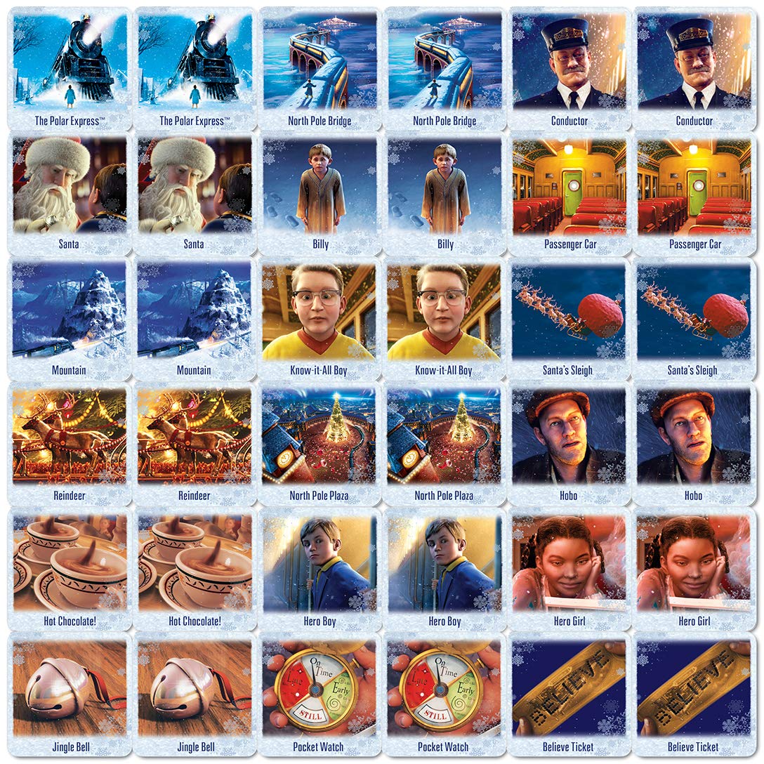 Masterpieces Kids Games - The Polar Express Matching Game - Game For Kids And Family - Laugh And Learn