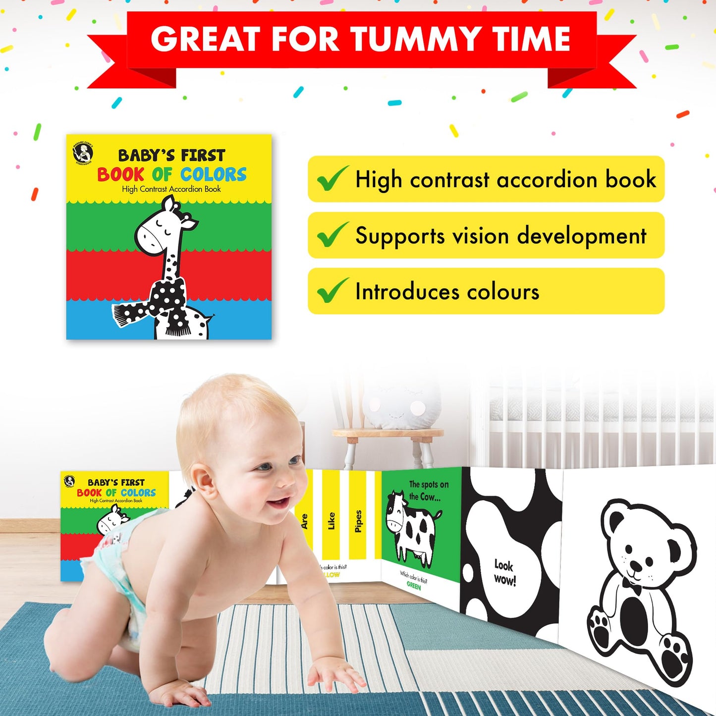 Madame Curies Baby'S First Library | Baby Toys, Gifts For 0-3-6 Months, 0 To 1 Year Old| Baby Shower Gifts, Toddler Board Books