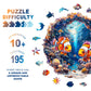 Wooden Puzzles for mature-themeds - Challenging Clownfish Journey mature-themed Puzzle  Unique Animal Shaped Wooden Jigsaw Puzzles for mature-themeds  Creative Gifts Family Games 11.4 * 11.2in 195pcs
