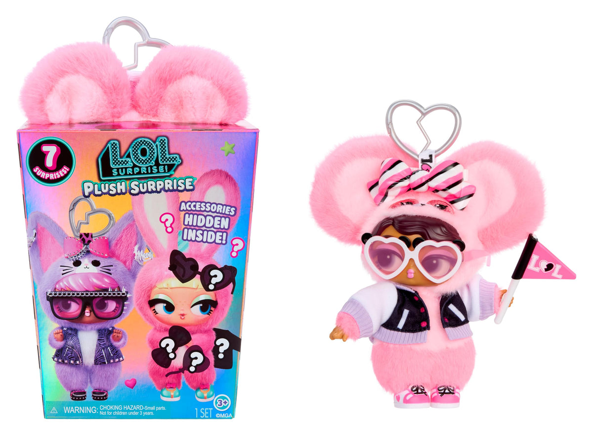 LOL Surprise Plush Surprise! PaManda Plush Doll with Hidden Fashions, OntheGo Play, 7 Total Surprises  Great Gift for Kids A