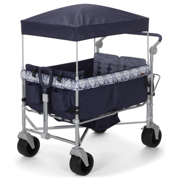 Safety 1St Summit 4-Seater Wagon Stroller With Canopy In Navy Ink