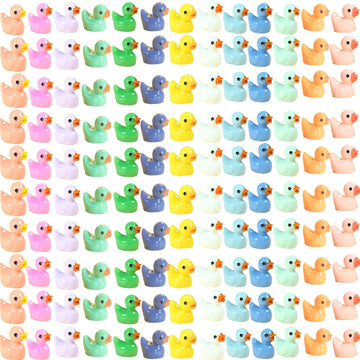 150Pcs Tiny Ducks 13 Colors Little Duck Small Plastic Ducks Miniature Duckies Mini Resin Ducks Bulk For Dollhouse Decor Micro Fa