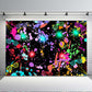 Avezano Neon Glow Abstract Graffiti Backdrop Paint Splatter Glow Party 80S 90S Themed Birthday Background Colorful Glow In The D