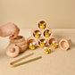 Mont Pleasant 2Pcs Wooden Beehive Toys With Lid And Honey Stick, Sorting Stacking Toys For Toddlers Montessori Wooden Toy For To