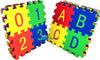 Funblast 36 Pcs Big Size Eva Puzzle Foam Mat For Kids, Interlocking Learning Alphabet And Number Mat For Kids - Multicolor (15 X
