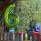 Paticool 40 Inch Green Number Balloon 6, Large Number Foil Balloons Mylar For Girl Boy Birthday Party Celebration Decorations Su