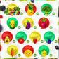 Syhood 30 Pack Hey One bear Fruit Birthday Party Decoration Dancing Fruit Hanging Swirls Fruit and Vegetable Ceiling Streamer Su