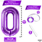 Giant, Purple 0 Number Balloons - 40 Inch | Pair 0 Digit Balloon To Other Number | Purple 0 Balloon Number For Birthday Party Supplies | Purple Number 0 Balloon For Mermaid Theme Birthday Decorations