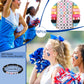 Cooluckday 16Pcs Cheer Gifts Bulk for Team Cheer Bracelets Stackable Clay Y2k Friendship Bracelets