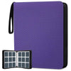 9 Pockets Trading Card Binder  HYMENEX 900 Pockets Baseball Card Binder with Sleeves and Zipper for Game Sports Cards and Kids Organized (Purple)