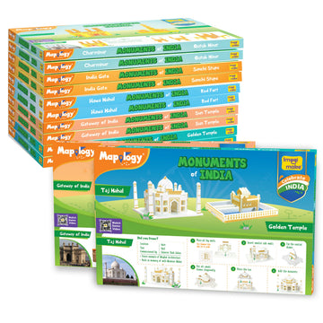 Imagimake Kid Mapology Monuments Mini Sets  Educational Toy For Boys & Girls Above 5 Years  Assorted Pack Of 12