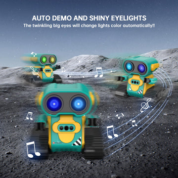Hamourd Electronic Pets Robot Toys For Boys & Girls, Remote Control Robot Kids Toys, Auto-Demo, Gesture Sensing, And Multiple Eye Light Auto Modes, Flexible Arms, Dance, Music, Boys Toys