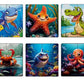 CAPIO ART Kids Wooden Jigsaw Puzzle Games 6 in 1 Cognitive Development 24 Piece Puzzles Game for Kids Educational UV Printed Ma