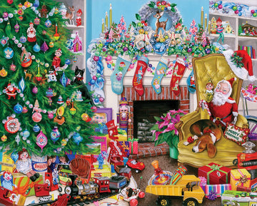 White Mountain Christmas Toys Christmas Puzzles 1000 Pieces Winter Jigsaw Puzzle For Adults And Family