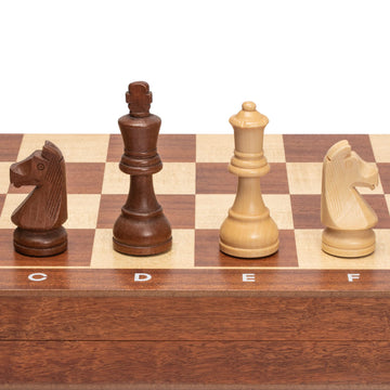 Husaria Professional Staunton Tournament No. 6 Wooden Chess Game Set With 2 Extra Queens, 3.9-Inch Kings