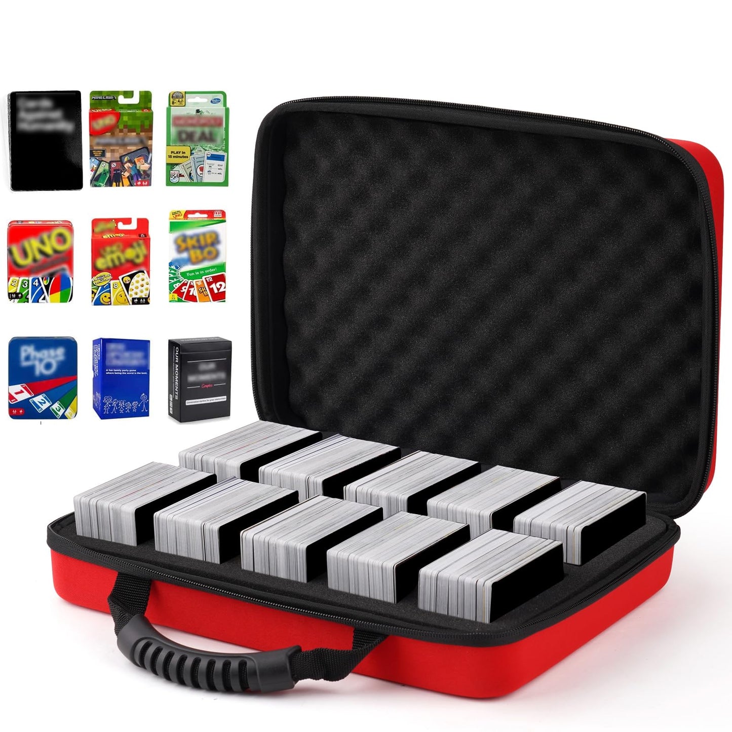 1200-2200 Card Game Case For Cards Against Humanity Game,Playing Trading Travel Card Storage Holder For Pokemon Cards, Sports Ca