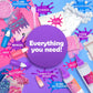 Original Stationery Mini Unicorn Slime Kit For Girls, Create Unicorn Sparkle, Foam, Clay And Jelly Cube Slime, Fun Crafts For Kids, Ideal Gift, Ages 8-12