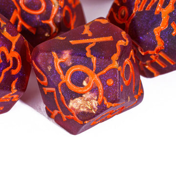 HDdais D&D Polyhedral Dice Set, 7PCS Crackle Design DND Dice Set for MTG Dungeons and Dragons Role Playing Games