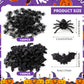 Ozio Halloween Decorations, 200 Pcs Mini Plastic Spiders Bats For Creepy Scary Prank Toys Plastic Insect Toys Halloween Miniatur