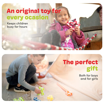 Cubidi Magic Snake Cube | Fidget Snake Toy For Kids | Travel Toys For Kids Ages 4-8 | Great Gift For Boys And Girls Birthday, Ch