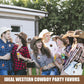 Sureio 86 Pcs Western Cowboy Party Favors Include 12 Cowboy Keychain 12 Western Cowboy Silicone Bracelets 12 Button Pins 50 Wate