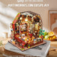Spilay DIY Miniature Dollhouse Wooden Furniture Kit Mini Handmade Mini Model with Dust Cover & Music Box 1:24 Scale Creative Woodcrafts Toys for mature-themed Friend Lover Birthday Gift-Book House
