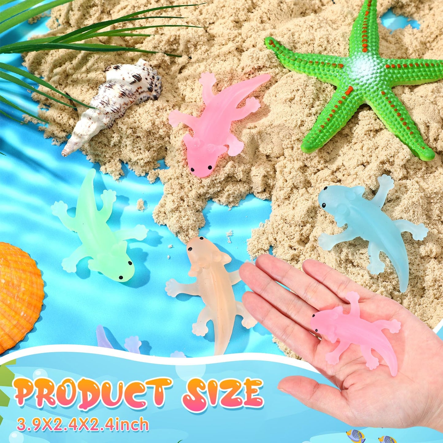 Spakon 30 Set Axolotl Valentines Day Gifts Axolotl Party Favor Axolotl Sensory Fidget Toys with Axolotl Cards Axolotl Birthday P