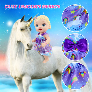 Alive Baby Clothes, 7 Sets Baby Doll Clothes Accessories Dress Swimsuit Outfit For 10-12 Inch Dolls Girls Birthday Xmas