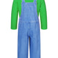 Mavoka Plumber Costume For Kids Shirt Overalls Glove Boys Halloween Party Cosplay 6-7 Years Green