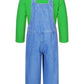 Mavoka Plumber Costume For Kids Shirt Overalls Glove Boys Halloween Party Cosplay 6-7 Years Green