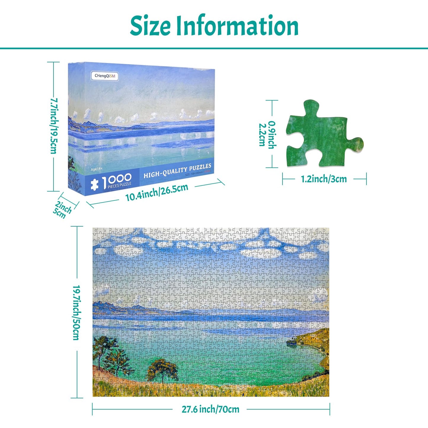 1000 Piece Puzzle For Adults View Of Lake Leman Puzzles For Adults 1000 Piece Classic Artwork By Ferdinand Hodler Jigsaw Puzzles